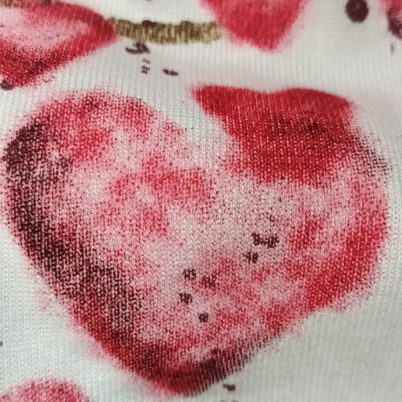 NEW Mac & Belle Valantine Artsy painted look heart tree w/ bicycle scoop neck M - Picture 12 of 13